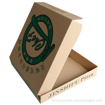 Pizza Box, Made of Brown Kraft Paper/E-flute, Customized Sizes and Designs are Accepted